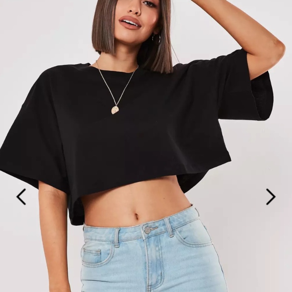 drop shoulder oversized crop top by Missguided
